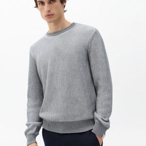 Simon Striped Sweater - Grey Multi