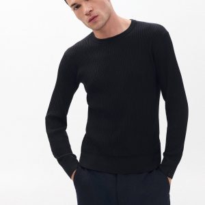 Jayce Silk-Cotton Sweater - Black