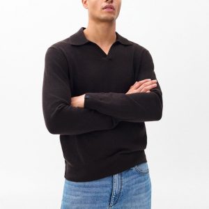 Downing Cashmere Polo - Dark Brown