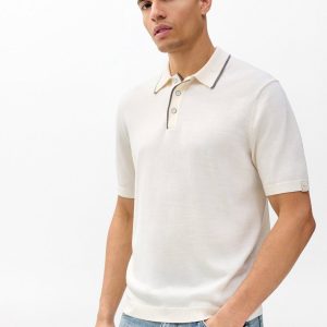Crawford Wool-Cashmere Knit Polo - Ivory