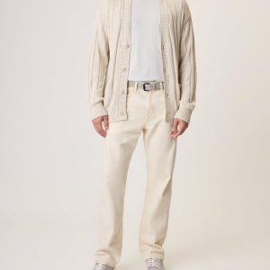 Josef Ribbed Cardigan - Taupe