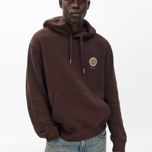 Sour Face Embroidered Hoodie - Brown Multi