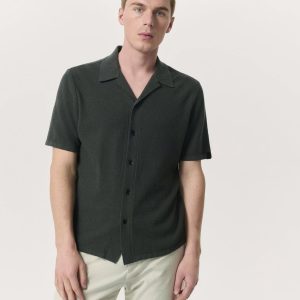Avery Zig-Zag Zuma Knit Shirt - Dark Grey