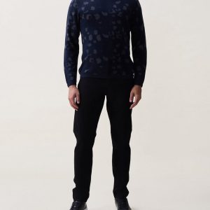 Russ Jacquard Crewneck Sweater - Salute Leopard