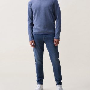 Mitch Cotton Sweater - Worn Indigo