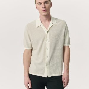 Avery Zig-Zag Zuma Knit Shirt - Ivory