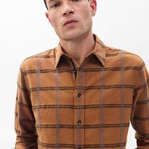 Tomlin Brushed Oxford Shirt - Rust