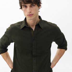 Tomlin Stretch Dobby Shirt - Forest Green