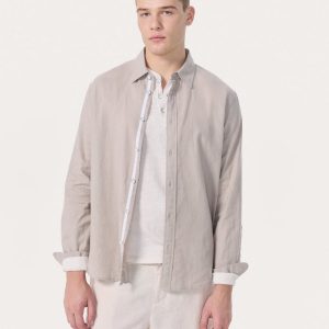 Finch Linen-Blend Shirt - Chime Grey