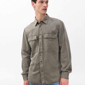 Finch Overdyed Shirt - Brown