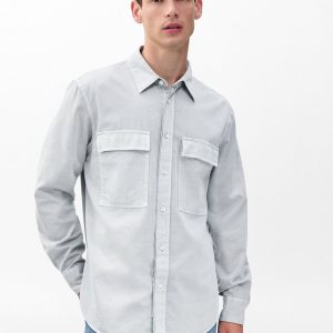 Finch Overdyed Shirt - Grey Ice