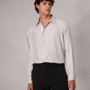 Matthew Striped Shirt - White Stripe