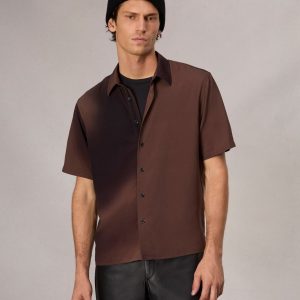 Dalton Printed Shirt - Brown Gradient