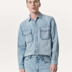 Relaxed Fit Featherweight Denim CPO Overshirt - Fletcher