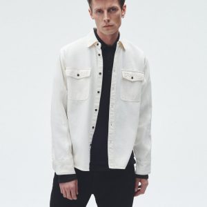 Featherweight Denim Shirt - Ecru