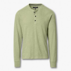 Classic Flame Henley - Dry Moss