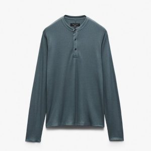 Tech Waffle Henley - Slate