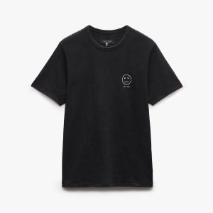 Sour Face Embroidered Tee - Black