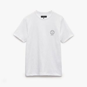Sour Face Embroidered Tee - White