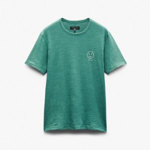 Sour Face Embroidered Tee - Pine Forest