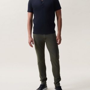 Classic Slub Cotton Henley - Black