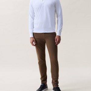 Classic Slub Cotton Long-Sleeve Henley - White
