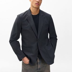 Butler Stretch Nylon Blazer - Black