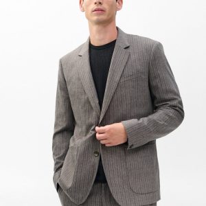Butler Italian Flannel Blazer - Mink Stripe