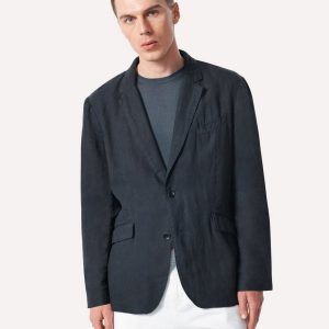 Butler Linen Blazer - Black