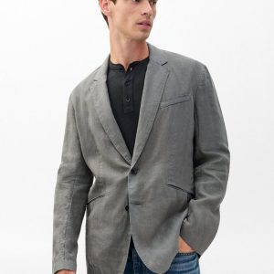 Butler Linen Blazer - Pavement
