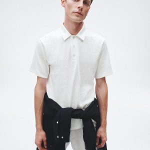 Classic Flame Polo Shirt - White