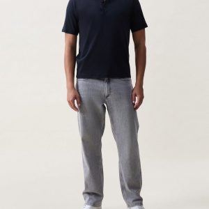 Classic Slub Cotton Polo - Black