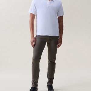 Classic Slub Cotton Polo - White