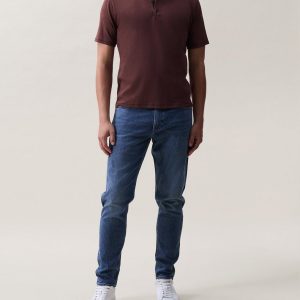 Classic Slub Cotton Polo - Espresso