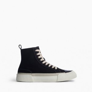 Jones High-Top Canvas Sneakers - Black