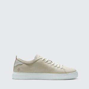 Perry Leather Sneaker - Bone White
