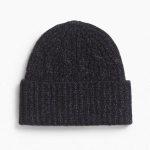 Cable-Knit Beanie - Navy Multi