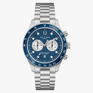 Reid Chronograph Bracelet Watch, 42mm - Silver Blue