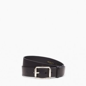 Evan Leather Belt - Black
