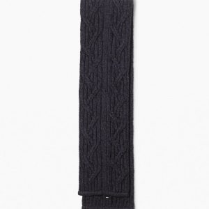 Cable-Knit Scarf - Navy Multi