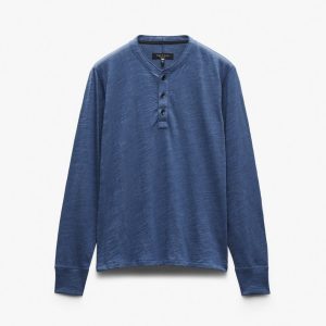 Classic Flame Henley - Worn Indigo